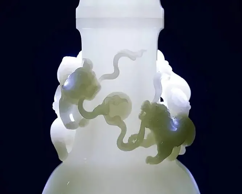 旧家旧蔵 清 玉彫 和田玉玉質細膩 沁色入骨 置物 極細工 稀少珍品 古美術 旧家旧蔵 清 玉彫 和田玉玉質細膩 沁色入骨 置物 極細工 稀少