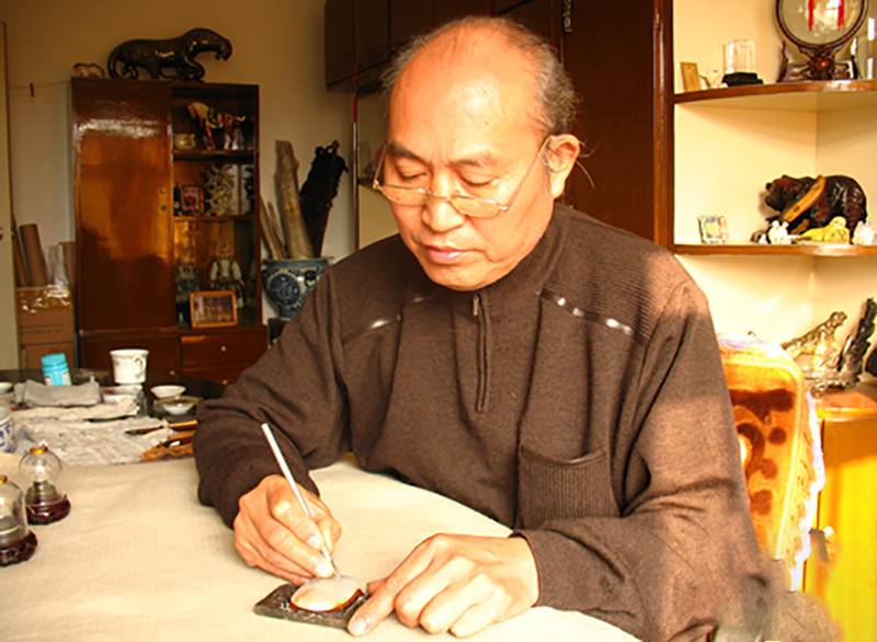 12周年大拍·郭文安作品“十八罗汉图”玉上修行，随身道场