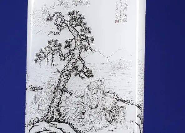 12周年大拍·郭文安作品“十八罗汉图”玉上修行，随身道场和田玉鉴定保养