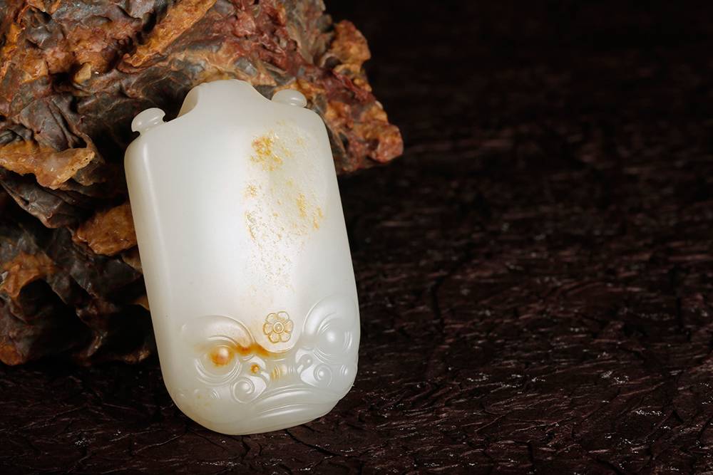 臻品丨祥瑞醒狮，挂件，新疆和田籽料，邀您共赏