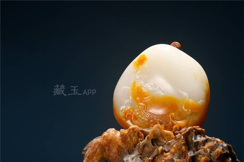 中国文玩 和田黄玉「元宝童子」62mm やぶっ